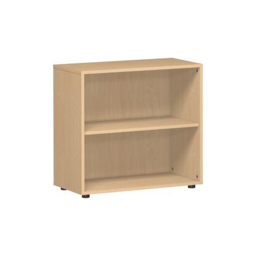 Büroregal, HxBxT 752x800x400mm, 1xHolzboden, 2 OH, Korpus Buche