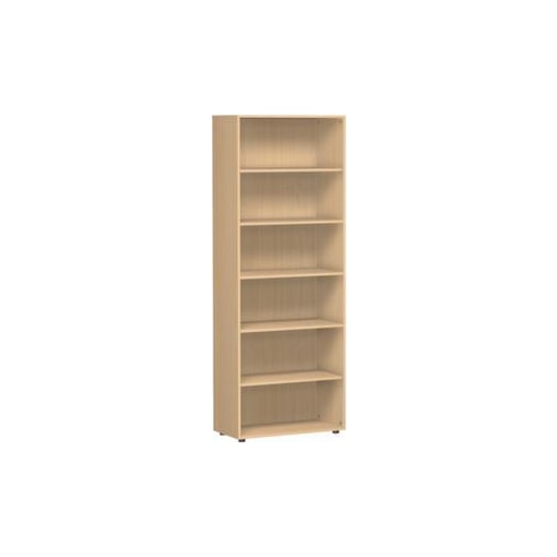 Büroregal, HxBxT 2160x800x400mm, 5xHolzboden, 6 OH, Korpus Buche