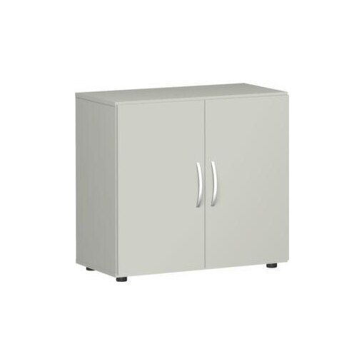 Büroschrank, HxBxT 752x800x420mm, 1xHolzboden, 2 OH, Korpus lichtgrau