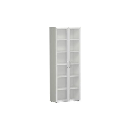 Büroschrank, HxBxT 2160x800x420mm, 5xHolzboden, 6 OH, Korpus lichtgrau