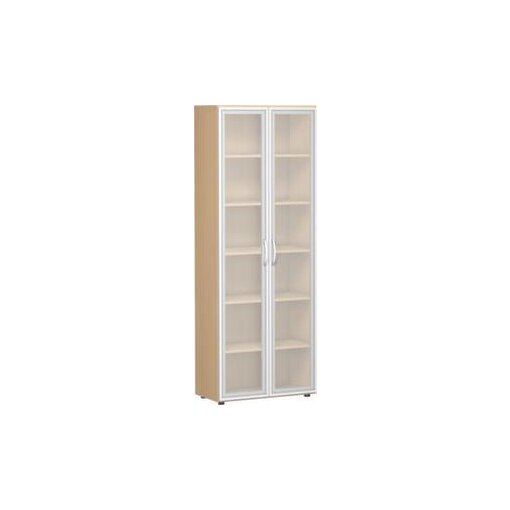 Büroschrank, HxBxT 2160x800x420mm, 5xHolzboden, 6 OH, Korpus Buche