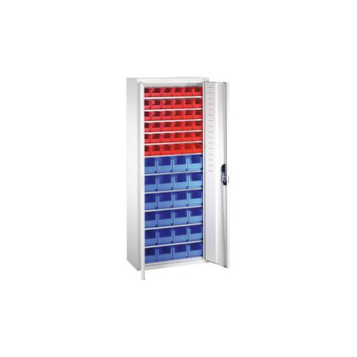 Magazinschrank,HxBxT 1690x700x300mm,60 Kästen PP rot/blau,11xStahlboden