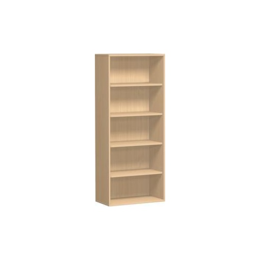 Büroregal, HxBxT 1920x800x430mm, 4xHolzboden, 5 OH, Dekor Korpus Buche