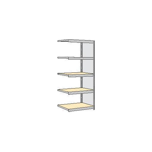 Lagerregal, Anbaufeld, HxBxT 2000x875x526mm, Fachl. 250kg, 5xHolzboden