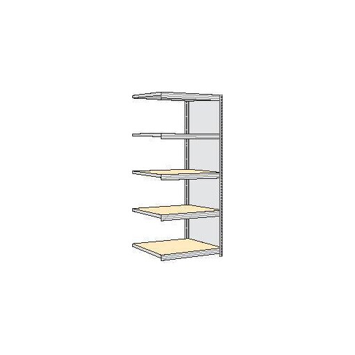 Lagerregal, Anbaufeld, HxBxT 2000x875x626mm, Fachl. 250kg, 5xHolzboden