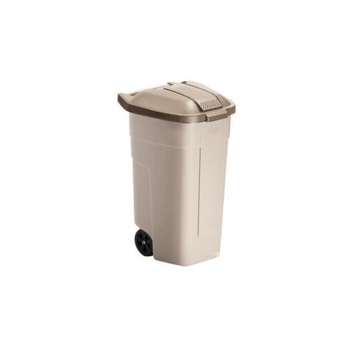 Wertstofftonne,1x100l,HxBxT 850x510x530mm,Korpus PP beige,Deckel PP beige