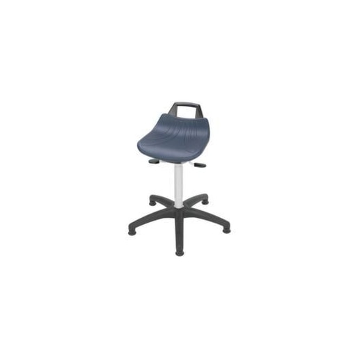 Hocker,Sitz H 630-890mm,Sitz blau,Gestell schwarz,Lift verchromt,Gleiter