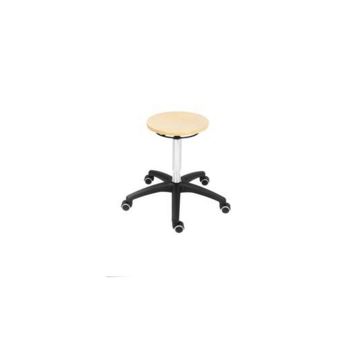 Hocker,Sitz H 420-620mm,Sitz Buche,Gestell schwarz,Lift verchromt,Rollen