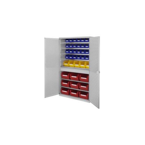 Schrank, m. Kästen, HxBxT 1950x1130x590mm, 42 Kästen PE, 1 Schublade(n)