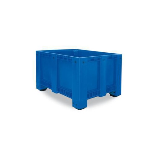 Großbehälter, HxLxB 760x1000x1200mm, 610l, PE, blau, Wände geschlossen