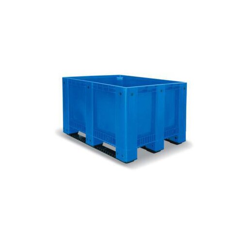 Großbehälter, HxLxB 760x1000x1200mm, 610l, PE, blau, Wände geschlossen