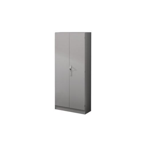 Büroschrank,HxBxT 2004x800x420mm,4xHolzboden,5 OH,Korpus grau,Nut-Griff