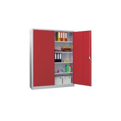 Großraum-Flügeltürenschrank,HxBxT 1950x1500x500mm,RAL7035,Front RAL3000