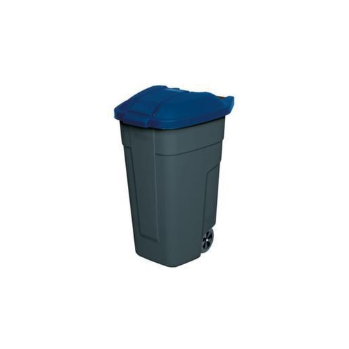 Abfalltonne,1x100l,HxBxT 850x510x550mm,Korpus PP anthrazit,Deckel PP blau