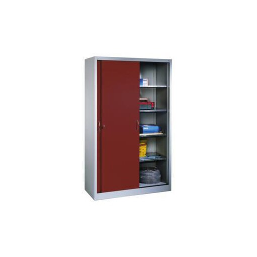 Schiebetürenschrank,HxBxT 1950x1200x600mm,Korpus RAL7035,Front RAL3003