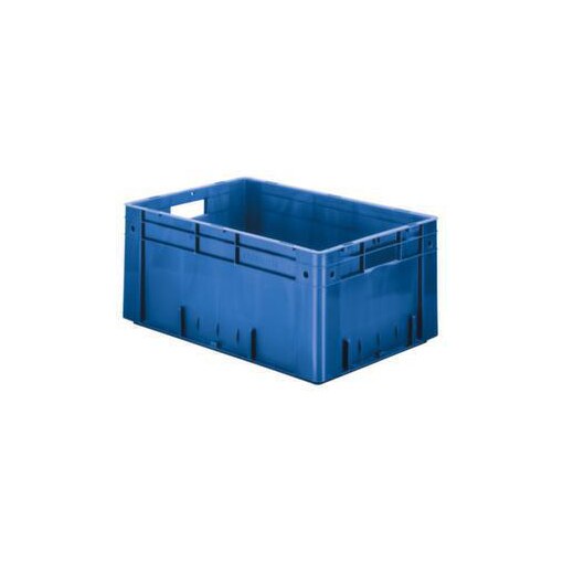 Euronorm-Stapelbehälter,HxLxB 270x600x400mm,50l,PP,blau,Wände geschlossen