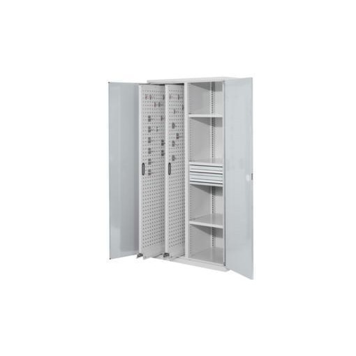 Vertikalschrank,HxBxT 1950x1000x600mm,Flügeltür,3xStahlboden,RAL7035