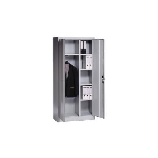 Kleider-/Wäscheschrank,HxBxT 1950x930x400mm,Korpus RAL7021,Front RAL3003