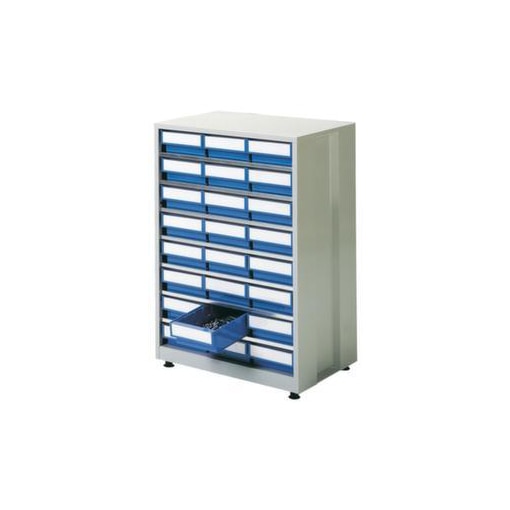 Lagermagazin, HxBxT 870x605x410mm, 24 Schublade(n), Schubladen blau