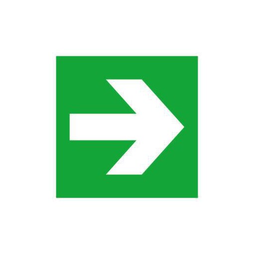 Fluchtwegschild,Pfeil,Pfeil rechts/links,Wandschild,Alu,langnachleuchtend