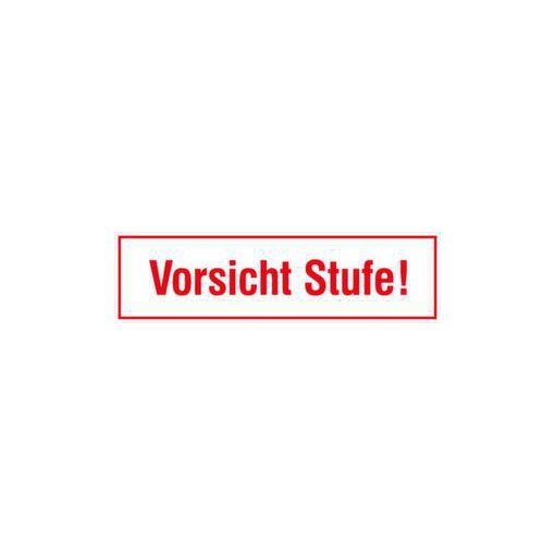 Wandschild, Vorsicht Stufe, Kunststoff, HxB 70x250mm