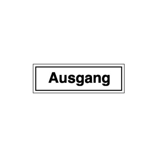 Türschild, Ausgang, Kunststoff, HxB 70x250mm