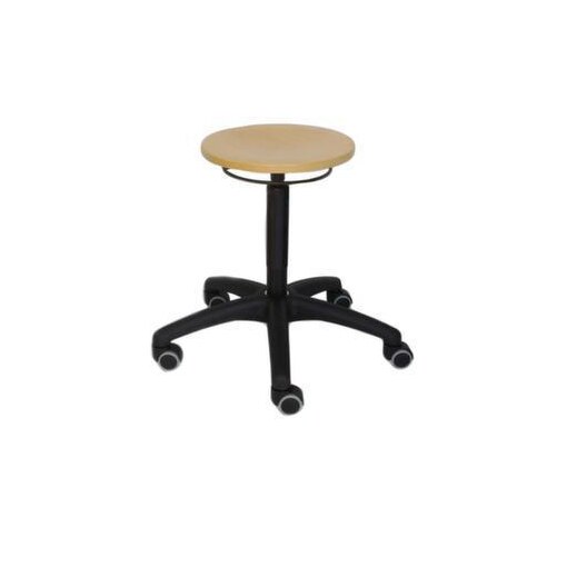 Hocker,Sitz H 410-540mm,Sitz Buche,Gestell schwarz,Lift schwarz,Rollen