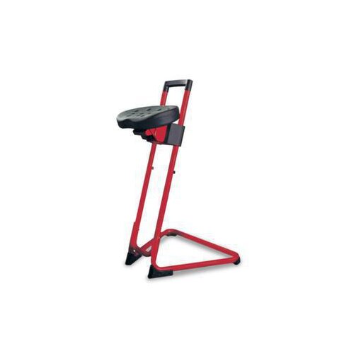 ESD-Stehhilfe, Sitz PU schwarz, Sitz H 600-850mm, Gestell rot