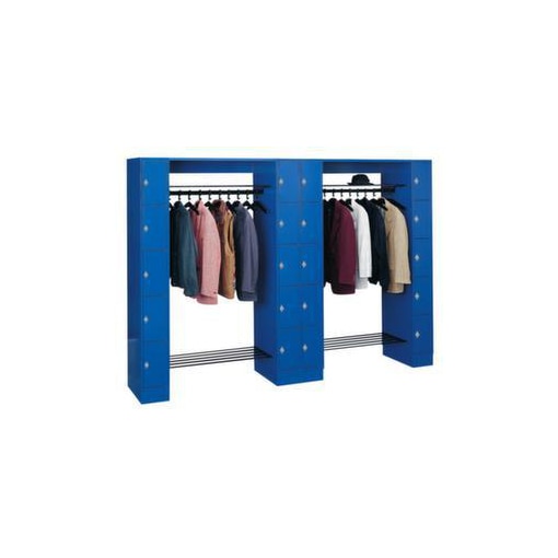 Schließfach-Garderobe,HxBxT 1950x2840x480mm,Korpus RAL7021,Front RAL7016