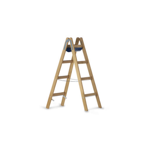 Sprossen-Stehleiter,Holz,L 1,25m,2x4 Sprossen