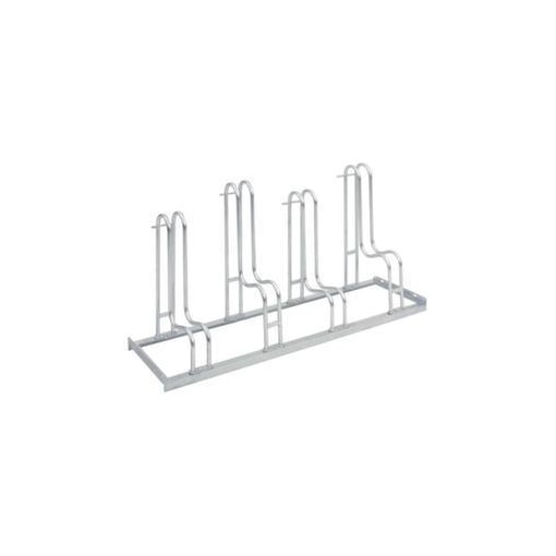 Fahrradständer, L 1400mm, 4 Einstellplätze, Nutzung einseitig, verzinkt