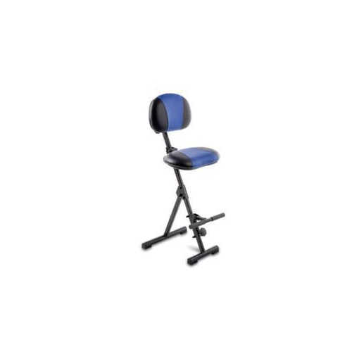 Stehhilfe, klappbar, Sitz Kunstleder schwarz/blau, Sitz H 540-900mm