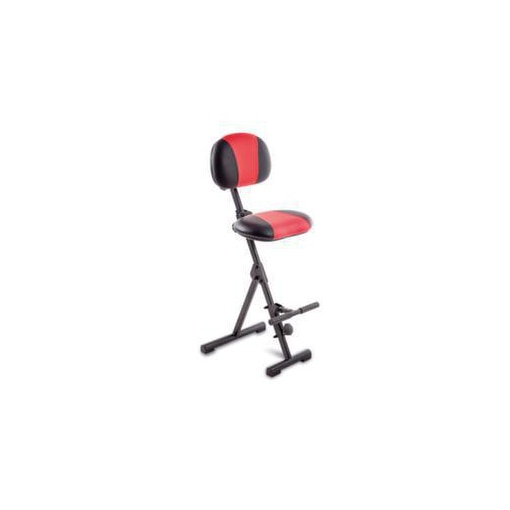 Stehhilfe, klappbar, Sitz Kunstleder schwarz/rot, Sitz H 540-900mm