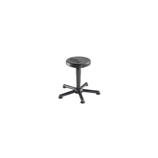 Hocker, Sitz H 380-510mm, Sitz schwarz, Gestell RAL9005, Gleiter