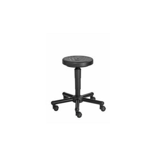 ESD-Hocker, Sitz H 440-570mm, Sitz schwarz, Gestell RAL9005, Rollen