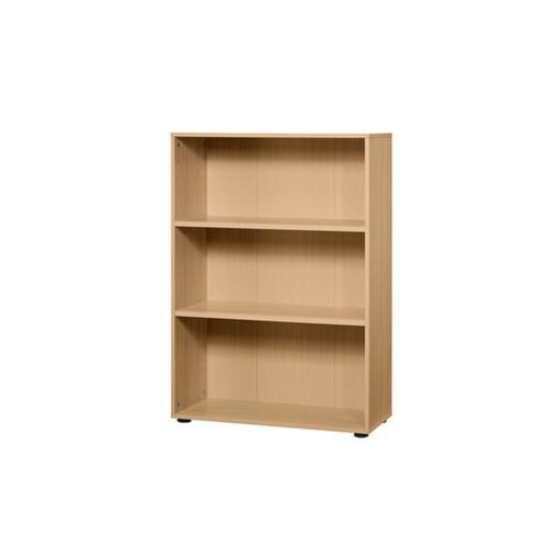 Büroregal, HxBxT 1270x800x400mm, 2xHolzboden, 3 OH, Korpus Buche