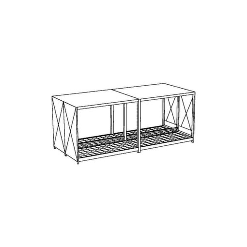 Gefahrstoff-Regalcontainer, max. 40x200l Fass, stehend