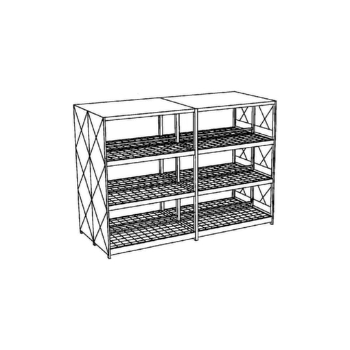 Gefahrstoff-Regalcontainer, max. 120x200l Fass, stehend