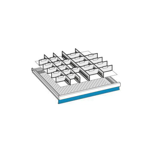 Schubladeneinsatzset, 4xSchlitzwand/21xTrennblech