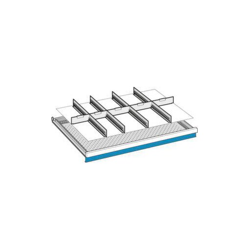 Schubladeneinsatzset, 4xSchlitzwand/5xTrennblech