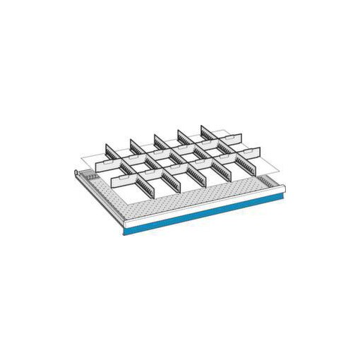 Schubladeneinsatzset,5xSchlitzwand/12xTrennblech,f. Schublade 54x36 E