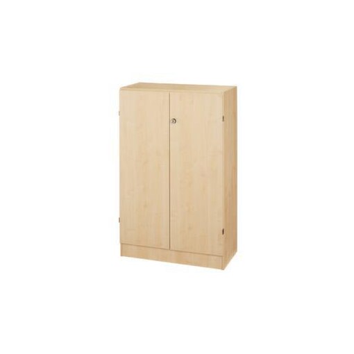 Büroschrank,HxBxT 1270x800x420mm,2xHolzboden,3 OH,Korpus Ahorn,Nut-Griff