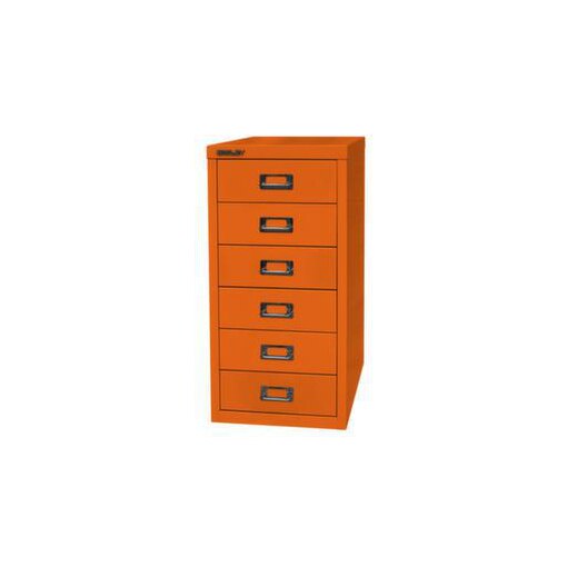 Schubladenschrank, HxBxT 590x279x380mm, 6 Schublade(n), Korpus orange