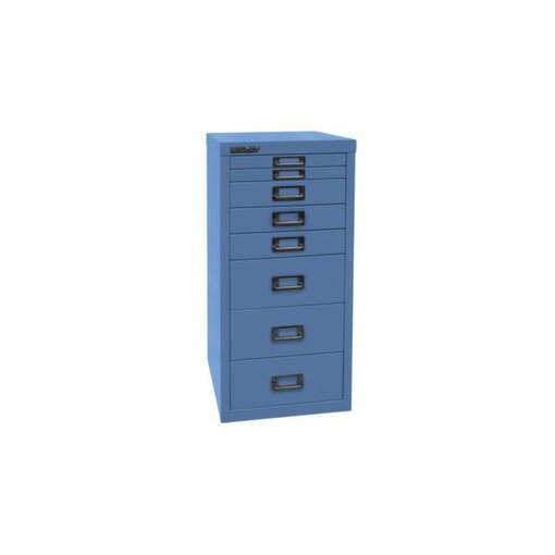 Schubladenschrank, HxBxT 590x279x380mm, 8 Schublade(n), Korpus blau