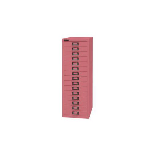 Schubladenschrank, HxBxT 860x279x380mm, 15 Schublade(n), Korpus pink