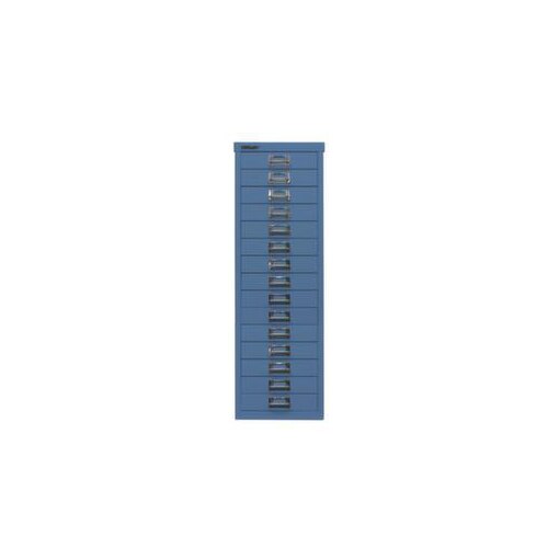 Schubladenschrank, HxBxT 860x279x380mm, 15 Schublade(n), Korpus blau