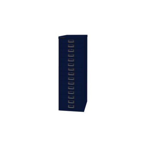 Schubladenschrank,HxBxT 857x278x380mm,15 Schublade(n),Korpus oxfordblau