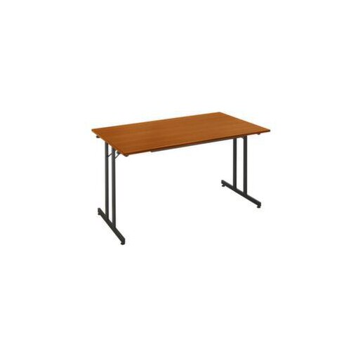 Klapptisch,HxBxT 740x1400x800mm,rechteckig,T-Fuß schwarz,Vierkantrohr