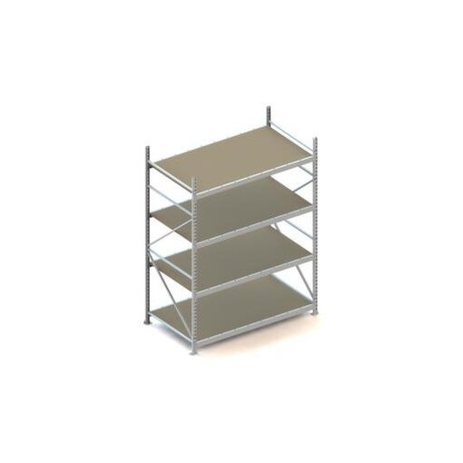 Weitspannregal,Grundfeld,HxBxT 2500x1851x1050mm,Fachl. 600kg,4xHolzboden