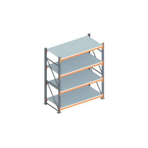 Weitspannregal, Grundfeld, HxBxT 2700x2395x1100mm, Fachl. 1800kg